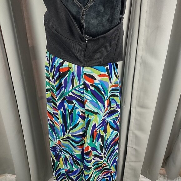Nicole Miller Rainbow Maxi Dress Sleeveless Size 16 - Picture 6 of 10